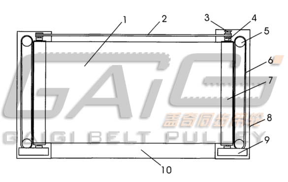 自动除尘式黑板同步带轮